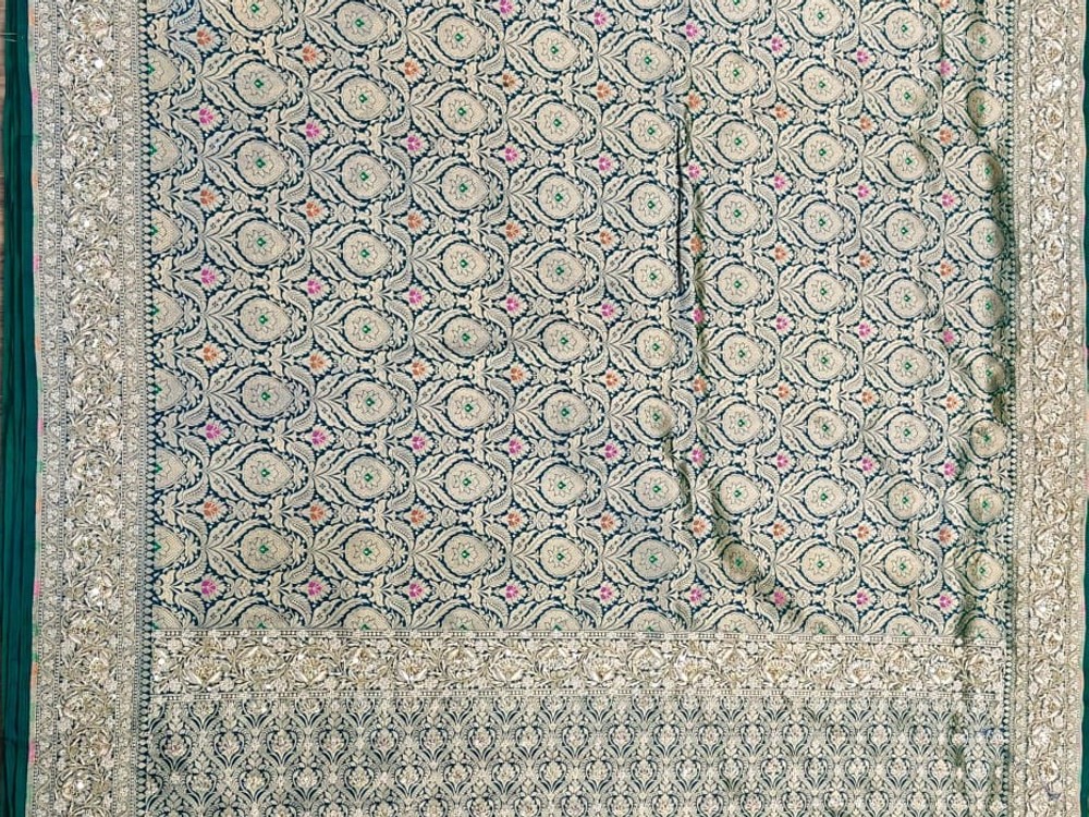 Before Green Banarasi Saree